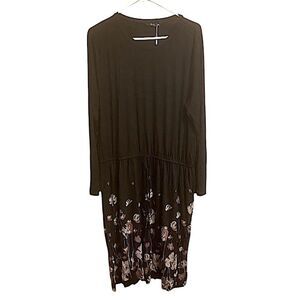 Simmer Fairy Women’s Size XXL Dress With Pockets Floral Drawstring Waist